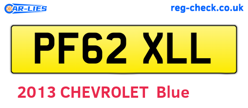 PF62XLL are the vehicle registration plates.