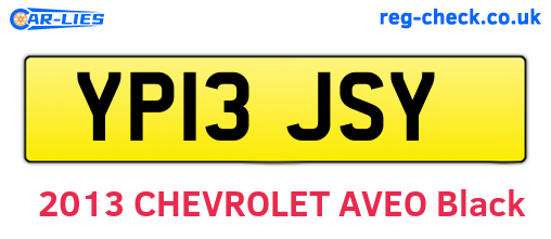 YP13JSY are the vehicle registration plates.