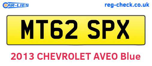 MT62SPX are the vehicle registration plates.