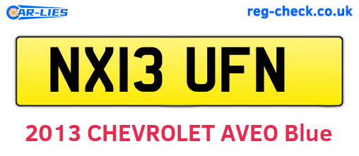 NX13UFN are the vehicle registration plates.