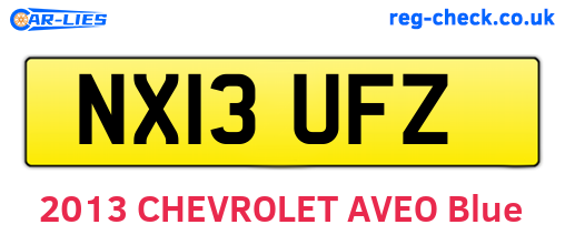NX13UFZ are the vehicle registration plates.
