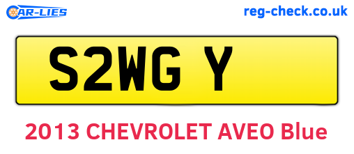S2WGY are the vehicle registration plates.