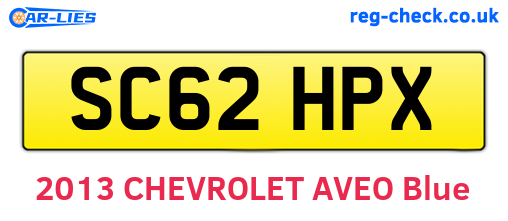 SC62HPX are the vehicle registration plates.