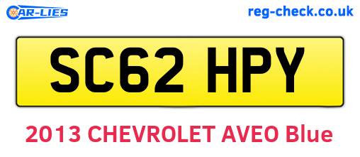 SC62HPY are the vehicle registration plates.