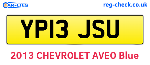 YP13JSU are the vehicle registration plates.
