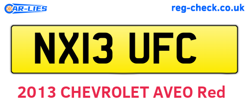 NX13UFC are the vehicle registration plates.