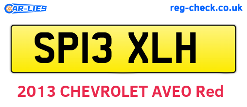 SP13XLH are the vehicle registration plates.