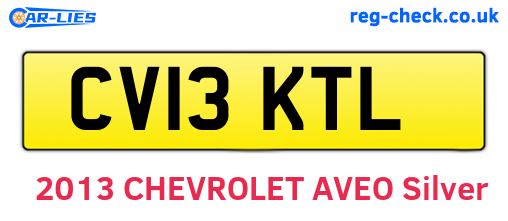 CV13KTL are the vehicle registration plates.