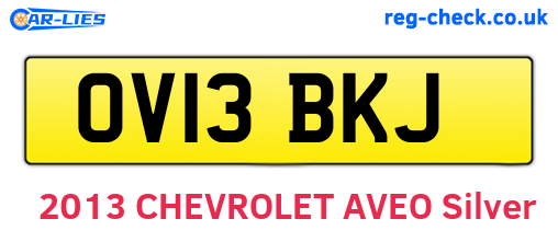 OV13BKJ are the vehicle registration plates.