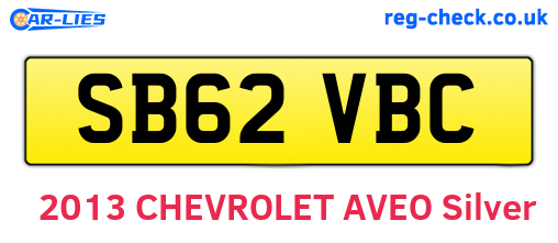 SB62VBC are the vehicle registration plates.