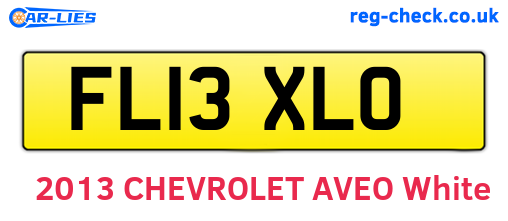 FL13XLO are the vehicle registration plates.