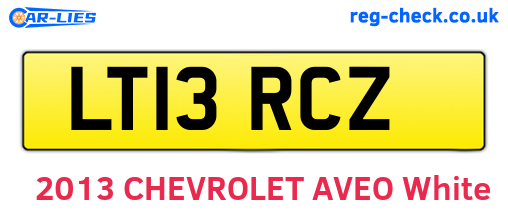 LT13RCZ are the vehicle registration plates.
