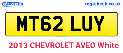 MT62LUY are the vehicle registration plates.
