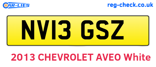 NV13GSZ are the vehicle registration plates.