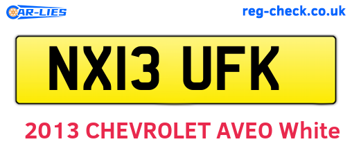 NX13UFK are the vehicle registration plates.