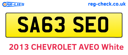 SA63SEO are the vehicle registration plates.