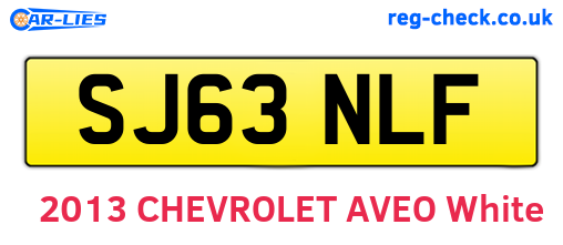 SJ63NLF are the vehicle registration plates.