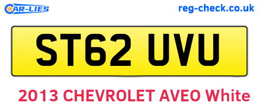 ST62UVU are the vehicle registration plates.