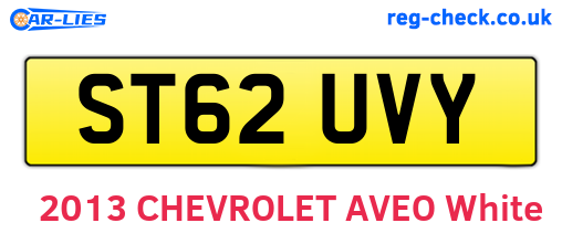 ST62UVY are the vehicle registration plates.