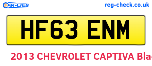 HF63ENM are the vehicle registration plates.