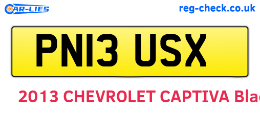PN13USX are the vehicle registration plates.