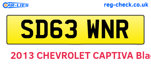 SD63WNR are the vehicle registration plates.
