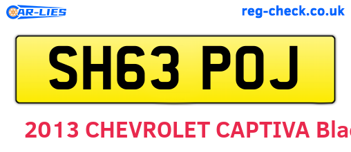 SH63POJ are the vehicle registration plates.