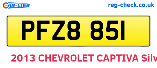 PFZ8851 are the vehicle registration plates.