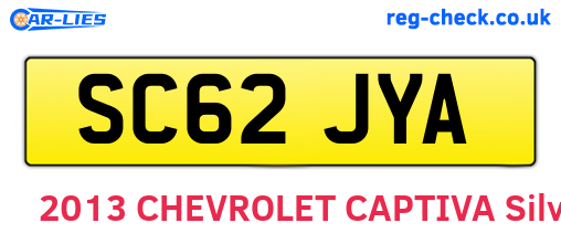 SC62JYA are the vehicle registration plates.