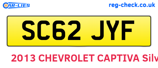 SC62JYF are the vehicle registration plates.