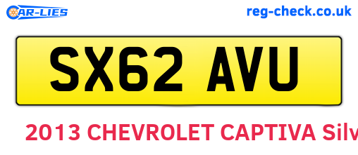 SX62AVU are the vehicle registration plates.