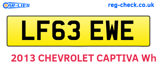 LF63EWE are the vehicle registration plates.