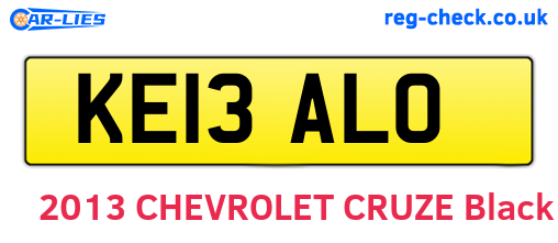 KE13ALO are the vehicle registration plates.