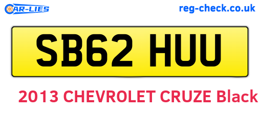SB62HUU are the vehicle registration plates.