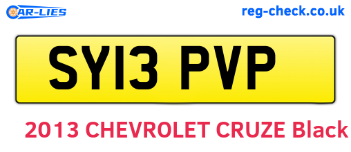 SY13PVP are the vehicle registration plates.
