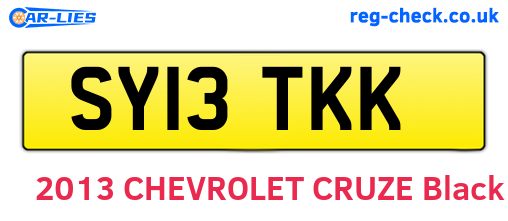 SY13TKK are the vehicle registration plates.