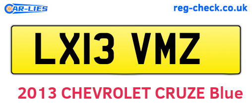 LX13VMZ are the vehicle registration plates.