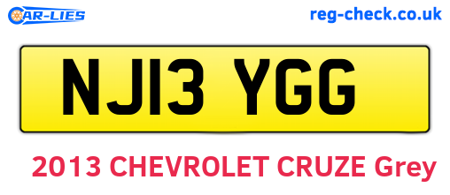 NJ13YGG are the vehicle registration plates.