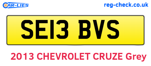 SE13BVS are the vehicle registration plates.
