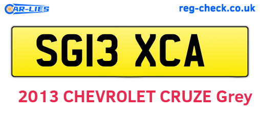 SG13XCA are the vehicle registration plates.