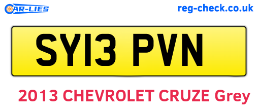 SY13PVN are the vehicle registration plates.