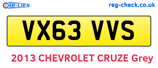 VX63VVS are the vehicle registration plates.
