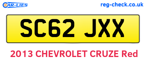 SC62JXX are the vehicle registration plates.