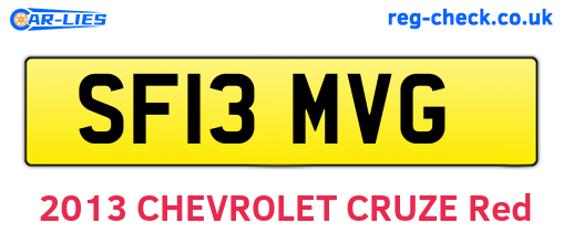 SF13MVG are the vehicle registration plates.