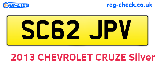 SC62JPV are the vehicle registration plates.