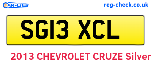 SG13XCL are the vehicle registration plates.