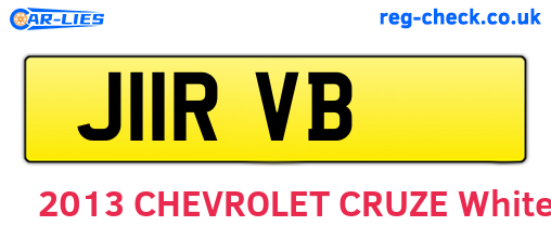 J11RVB are the vehicle registration plates.