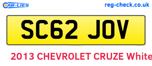 SC62JOV are the vehicle registration plates.