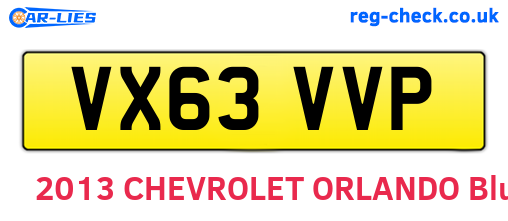 VX63VVP are the vehicle registration plates.