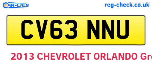 CV63NNU are the vehicle registration plates.